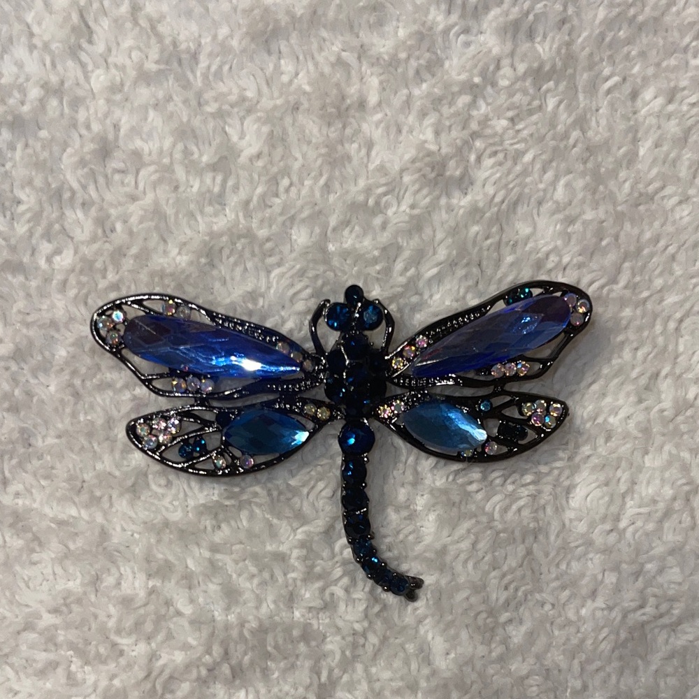 Blue Dragonfly Brooch